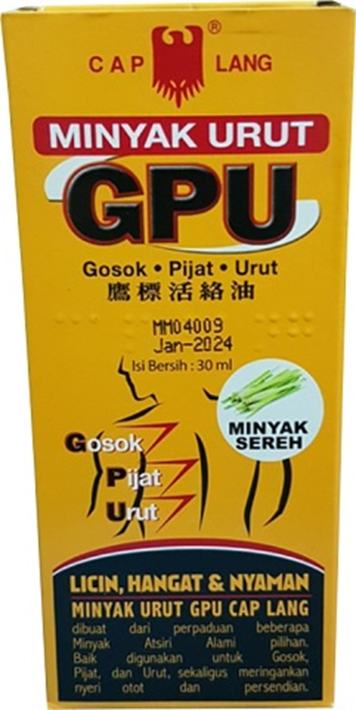 Minyak Urut GPU (Minyak Sereh) Minyak Urut GPU (Minyak Sereh)