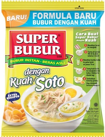 Bubur Instan dengan Kuah Soto 46gr