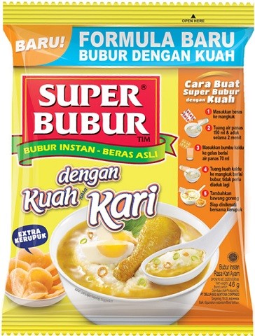 Bubur Instan dengan Kuah Kari 46gr